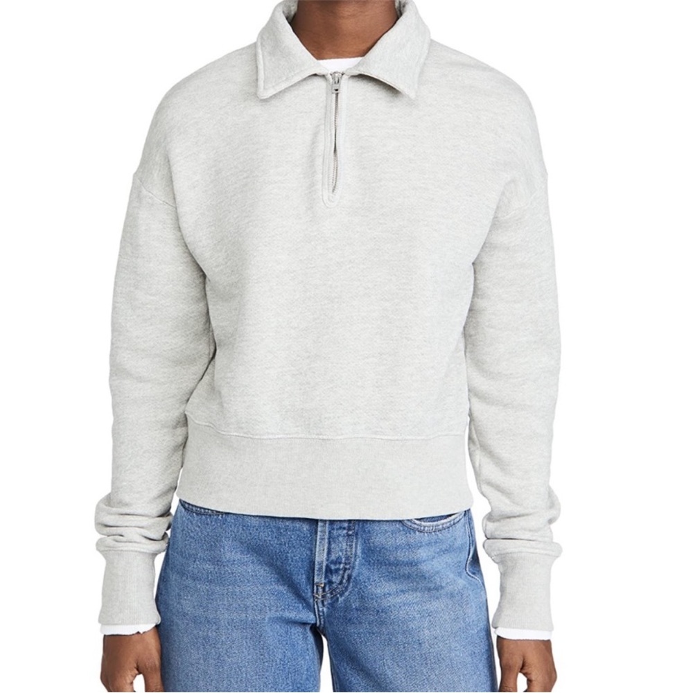 RE/DONE x Hanes 70s Half Zip Sweatshirt size Small
